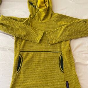 Yellow Patagonia Hooded Sweater
